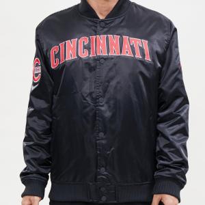CHAMARRA INNATI REDS WORDMARK SATIN JACKET BLACK en STOCK