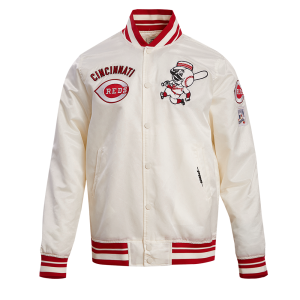 CHAMARRA INNATI REDS RETRO CLASSIC RIB SATIN JACKET EGGSHELL RED en STOCK