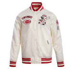 CHAMARRA INNATI REDS RETRO CLASSIC RIB SATIN JACKET EGGSHELL RED en STOCK