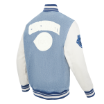 CHAMARRA CINCINNATI REDS VARSITY BLUES MENS DENIM VARSTIY JACKET DENIM LINEN en STOCK