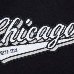 CHAMARRA CHICAGO WHITE SOX SCRIPT TAIL MENS RIB WOOL VARSITY BLACK GRAY en STOCK