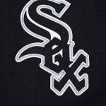 CHAMARRA CHICAGO WHITE SOX SCRIPT TAIL MENS RIB WOOL VARSITY BLACK GRAY en STOCK
