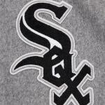 CHAMARRA CHICAGO WHITE SOX SCRIPT TAIL MENS RIB WOOL VARSITY HEATHER GREY WHITE BLACK en STOCK