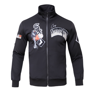 CHAMARRA AGO WHITE SOX HOME TOWN DK TRACK JACKET BLACK en STOCK