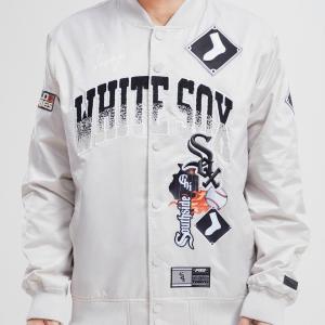 CHAMARRA AGO WHITE SOX HOME TOWN SATIN JACKET GRAY en STOCK