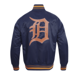 CHAMARRA DETROIT TIGERS SCRIPT TAIL MENS SATIN JACKET MIDNIGHT NAVY ORANGE MIDNIGHT NAVY en STOCK