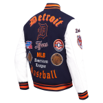 CHAMARRA ROIT TIGERS OLD ENGLISH RIB WOOL VARSITY JACKET MIDNIGHT NAVY ORANGE MIDNIGHT NAVY en STOCK
