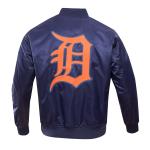 CHAMARRA OIT TIGERS BIG LOGO WORLD SERIES SATIN JACKET MIDNIGHT NAVY en STOCK