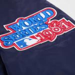 CHAMARRA OIT TIGERS BIG LOGO WORLD SERIES SATIN JACKET MIDNIGHT NAVY en STOCK