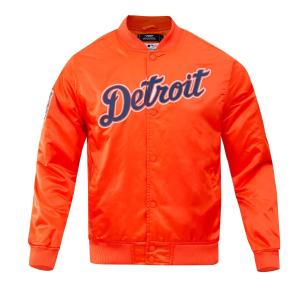 CHAMARRA OIT TIGERS BIG LOGO WORLD SERIES SATIN JACKET ORANGE en STOCK
