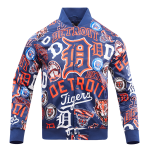 CHAMARRA TROIT TIGERS AOP SATIN JACKET MIDNIGHT NAVY en STOCK