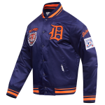 CHAMARRA OIT TIGERS RETRO CLASSIC RIB SATIN JACKET MIDNIGHT NAVY ORANGE MIDNIGHT NAVY en STOCK