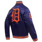 CHAMARRA OIT TIGERS RETRO CLASSIC RIB SATIN JACKET MIDNIGHT NAVY ORANGE MIDNIGHT NAVY en STOCK