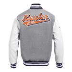 CHAMARRA HOUSTON ASTROS SCRIPT TAIL MENS RIB WOOL VARSITY HEATHER GREY WHITE MIDNIGHT NAVY en STOCK