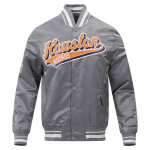 CHAMARRA HOUSTON ASTROS SCRIPT TAIL MENS SATIN JACKET GRAY en STOCK