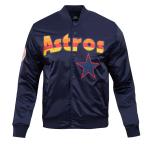 CHAMARRA TON ASTROS BIG LOGO SATIN JACKET MIDNIGHT NAVY en STOCK