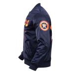 CHAMARRA TON ASTROS BIG LOGO SATIN JACKET MIDNIGHT NAVY en STOCK
