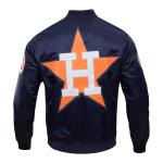 CHAMARRA TON ASTROS BIG LOGO SATIN JACKET MIDNIGHT NAVY en STOCK
