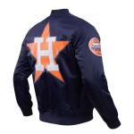 CHAMARRA TON ASTROS BIG LOGO SATIN JACKET MIDNIGHT NAVY en STOCK