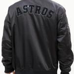 CHAMARRA TON ASTROS TRIPLE BLACK SATIN JACKET TRIPLE BLACK en STOCK