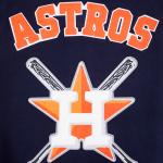 CHAMARRA TON ASTROS MASH UP RIB WOOL VARSITY JACKET MIDNIGHT NAVY ORANGE MIDNIGHT NAVY en STOCK