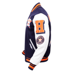 CHAMARRA TON ASTROS MASH UP RIB WOOL VARSITY JACKET MIDNIGHT NAVY ORANGE MIDNIGHT NAVY en STOCK