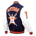CHAMARRA TON ASTROS MASH UP RIB WOOL VARSITY JACKET MIDNIGHT NAVY ORANGE MIDNIGHT NAVY en STOCK