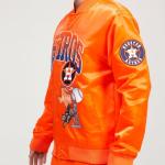 CHAMARRA TON ASTROS RETRO HOME TOWN SATIN JACKET ORANGE en STOCK