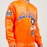 CHAMARRA TON ASTROS RETRO HOME TOWN SATIN JACKET ORANGE en STOCK
