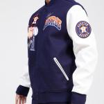 CHAMARRA TON ASTROS RETRO HOME TOWN WOOL VARSITY JACKET MIDNIGHT NAVY WHITE en STOCK