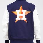 CHAMARRA TON ASTROS RETRO HOME TOWN WOOL VARSITY JACKET MIDNIGHT NAVY WHITE en STOCK