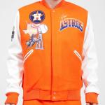CHAMARRA TON ASTROS RETRO HOME TOWN WOOL VARSITY JACKET ORANGE WHITE en STOCK