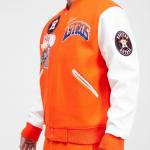 CHAMARRA TON ASTROS RETRO HOME TOWN WOOL VARSITY JACKET ORANGE WHITE en STOCK