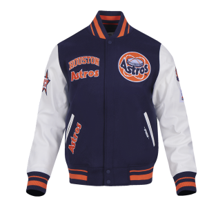 CHAMARRA TON ASTROS RETRO CLASSIC RIB WOOL VARSITY JACKET MIDNIGHT NAVY ORANGE MIDNIGHT NAVY en STOCK