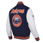 CHAMARRA TON ASTROS RETRO CLASSIC RIB WOOL VARSITY JACKET MIDNIGHT NAVY ORANGE MIDNIGHT NAVY en STOCK