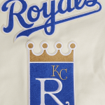 CHAMARRA AS CITY ROYALS RETRO CLASSIC RIB WOOL VARSITY JACKET EGGSHELL UNIVERSITY BLUE en STOCK