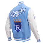 CHAMARRA AS CITY ROYALS RETRO CLASSIC RIB WOOL VARSITY JACKET UNIVERSITY BLUE WHITE en STOCK