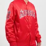 CHAMARRA ANGELES ANGELS TEAM BIG LOGO SATIN JACKET RED en STOCK