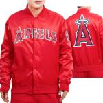 CHAMARRA ANGELES ANGELS TEAM BIG LOGO SATIN JACKET RED en STOCK