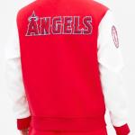 CHAMARRA ANGELES ANGELS CLASSIC WOOL VARSITY JACKET RED WHITE en STOCK
