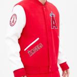 CHAMARRA ANGELES ANGELS CLASSIC WOOL VARSITY JACKET RED WHITE en STOCK
