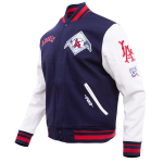 CHAMARRA ANGELES ANGELS RETRO CLASSIC RIB WOOL VARSITY JACKET MIDNIGHT NAVY RED MIDNIGHT NAVY en STOCK