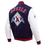 CHAMARRA ANGELES ANGELS RETRO CLASSIC RIB WOOL VARSITY JACKET MIDNIGHT NAVY RED MIDNIGHT NAVY en STOCK