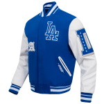 CHAMARRA ANGELES DODGERS OLD ENGLISH RIB WOOL VARSITY JACKET DODGER BLUE WHITE en STOCK