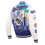 CHAMARRA ANGELES DODGERS REMIX VARSITY JKT WHITE en STOCK