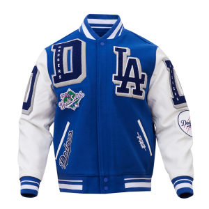 CHAMARRA ANGELES DODGERS MASH UP RIB WOOL VARSITY JACKET DODGER BLUE en STOCK