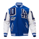 CHAMARRA ANGELES DODGERS MASH UP RIB WOOL VARSITY JACKET DODGER BLUE en STOCK