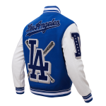 CHAMARRA ANGELES DODGERS MASH UP RIB WOOL VARSITY JACKET DODGER BLUE en STOCK