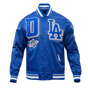 CHAMARRA ANGELES DODGERS MASH UP RIB SATIN JACKET DODGER BLUE en STOCK