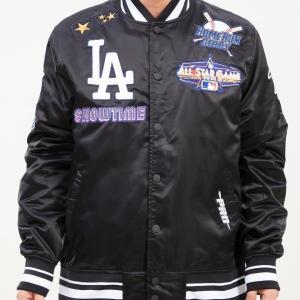 CHAMARRA ANGELES DODGERS ALL STAR SATIN JACKET BLACK WHITE en STOCK